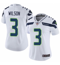 Women's Nike Seattle Seahawks #3 Russell Wilson White Vapor Untouchable Limited Player NFL Jersey