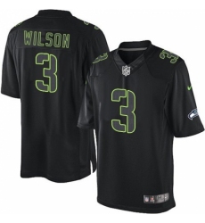 Youth Nike Seattle Seahawks #3 Russell Wilson Limited Black Impact NFL Jersey