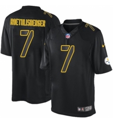 Men's Nike Pittsburgh Steelers #7 Ben Roethlisberger Limited Black Impact NFL Jersey