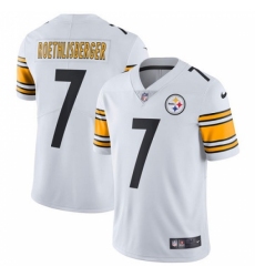 Men's Nike Pittsburgh Steelers #7 Ben Roethlisberger White Vapor Untouchable Limited Player NFL Jersey