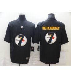 Men's Pittsburgh Steelers #7 Ben Roethlisberger Black Nike Black Shadow Edition Limited Jersey