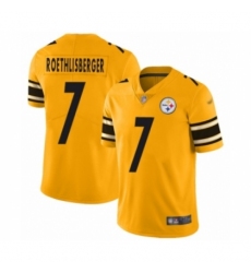 Men's Pittsburgh Steelers #7 Ben Roethlisberger Limited Gold Inverted Legend Football Jersey