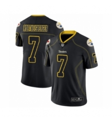 Men's Pittsburgh Steelers #7 Ben Roethlisberger Limited Lights Out Black Rush Football Jersey