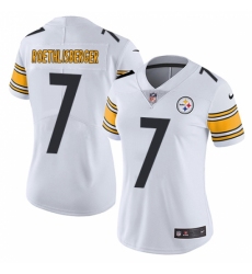 Women's Nike Pittsburgh Steelers #7 Ben Roethlisberger White Vapor Untouchable Limited Player NFL Jersey