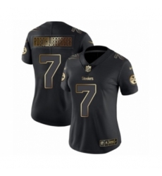 Women's Pittsburgh Steelers #7 Ben Roethlisberger Black Gold Vapor Untouchable Limited Player Football Jerse