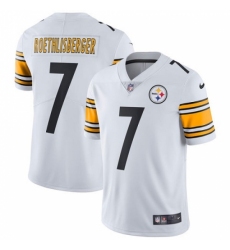 Youth Nike Pittsburgh Steelers #7 Ben Roethlisberger White Vapor Untouchable Limited Player NFL Jersey
