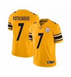 Youth Pittsburgh Steelers #7 Ben Roethlisberger Limited Gold Inverted Legend Football Jersey