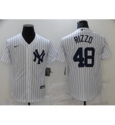 Men's New York Yankees #48 Anthony Rizzo Nike White Home Official Replica Player Jersey