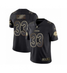 Men's Minnesota Vikings #33 Dalvin Cook Black Gold Vapor Untouchable Limited Football Jersey