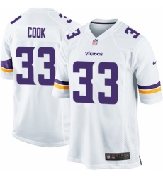 Men's Nike Minnesota Vikings #33 Dalvin Cook Game White NFL Jersey