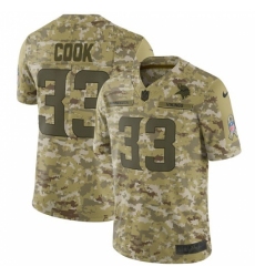 Men's Nike Minnesota Vikings #33 Dalvin Cook Limited Camo 2018 Salute to Service NFL Jersey