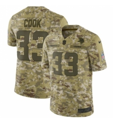 Youth Nike Minnesota Vikings #33 Dalvin Cook Limited Camo 2018 Salute to Service NFL Jersey