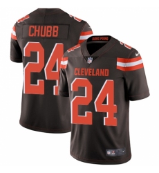 Men's Nike Cleveland Browns #24 Nick Chubb Brown Team Color Vapor Untouchable Limited Player NFL Jersey