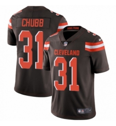 Men's Nike Cleveland Browns #31 Nick Chubb Brown Team Color Vapor Untouchable Limited Player NFL Jersey