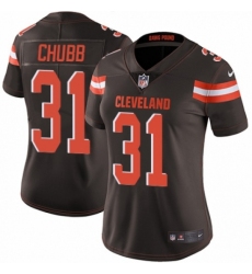 Women's Nike Cleveland Browns #31 Nick Chubb Brown Team Color Vapor Untouchable Limited Player NFL Jersey