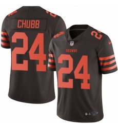 Youth Nike Cleveland Browns #24 Nick Chubb Limited Brown Rush Vapor Untouchable NFL Jersey