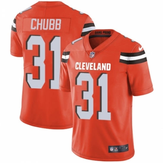 Youth Nike Cleveland Browns #31 Nick Chubb Orange Alternate Vapor Untouchable Limited Player NFL Jersey Youth Nike Cleveland Browns #31 Nick Chubb Orange Alternate Vapor Untouchable Limited Player NFL Jersey