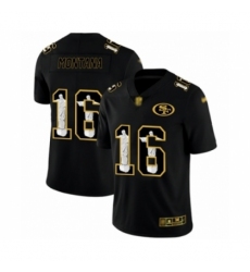 Men's San Francisco 49ers #16 Joe Montana Black Jesus Faith Limited Football Jersey