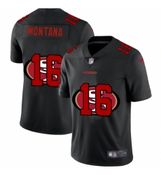Men's San Francisco 49ers #16 Joe Montana Black Nike Black Shadow Edition Limited Jersey
