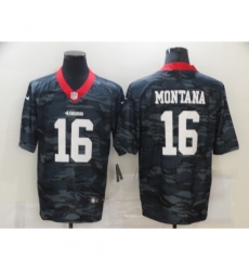 Men's San Francisco 49ers #16 Joe Montana Camo 2020 Nike Limited Jersey