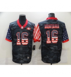 Men's San Francisco 49ers #16 Joe Montana Camo Flag Nike Limited Jersey