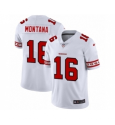 Men's San Francisco 49ers #16 Joe Montana White Team Logo Cool Edition Jersey