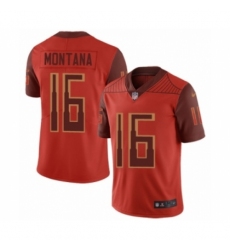 Women's San Francisco 49ers #16 Joe Montana Limited Red City Edition Football Jersey