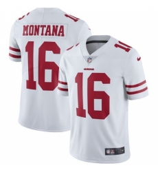 Youth Nike San Francisco 49ers #16 Joe Montana White Vapor Untouchable Limited Player NFL Jersey