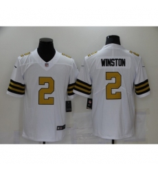 Men's New Orleans Saints #2 Jameis Winston White Limited Jersey