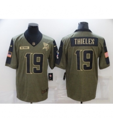 Men's Minnesota Vikings #19 Adam Thielen Nike Olive 2021 Salute To Service Limited Player Jersey
