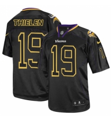 Men's Nike Minnesota Vikings #19 Adam Thielen Elite Lights Out Black NFL Jersey