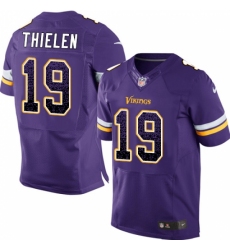 Men's Nike Minnesota Vikings #19 Adam Thielen Elite Purple Home Drift Fashion NFL Jersey