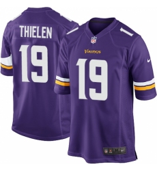 Men's Nike Minnesota Vikings #19 Adam Thielen Game Purple Team Color NFL Jersey