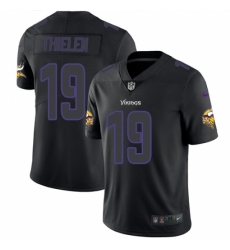 Men's Nike Minnesota Vikings #19 Adam Thielen Limited Black Rush Impact NFL Jersey