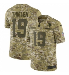 Men's Nike Minnesota Vikings #19 Adam Thielen Limited Camo 2018 Salute to Service NFL Jersey