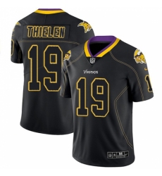 Men's Nike Minnesota Vikings #19 Adam Thielen Limited Rush Lights Out Black NFL Jersey