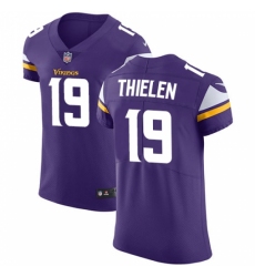 Men's Nike Minnesota Vikings #19 Adam Thielen Purple Team Color Vapor Untouchable Elite Player NFL Jersey