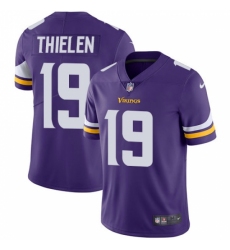 Men's Nike Minnesota Vikings #19 Adam Thielen Purple Team Color Vapor Untouchable Limited Player NFL Jersey