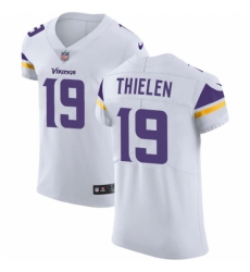 Men's Nike Minnesota Vikings #19 Adam Thielen White Vapor Untouchable Elite Player NFL Jersey