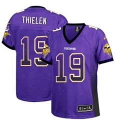 Women's Nike Minnesota Vikings #19 Adam Thielen Elite Purple Drift Fashion NFL Jersey