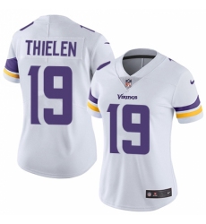 Women's Nike Minnesota Vikings #19 Adam Thielen Elite White NFL Jersey