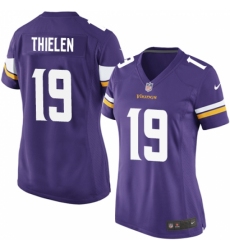 Women's Nike Minnesota Vikings #19 Adam Thielen Game Purple Team Color NFL Jersey