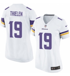 Women's Nike Minnesota Vikings #19 Adam Thielen Game White NFL Jersey