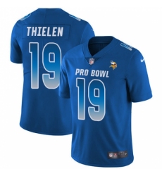 Youth Nike Minnesota Vikings #19 Adam Thielen Limited Royal Blue 2018 Pro Bowl NFL Jersey