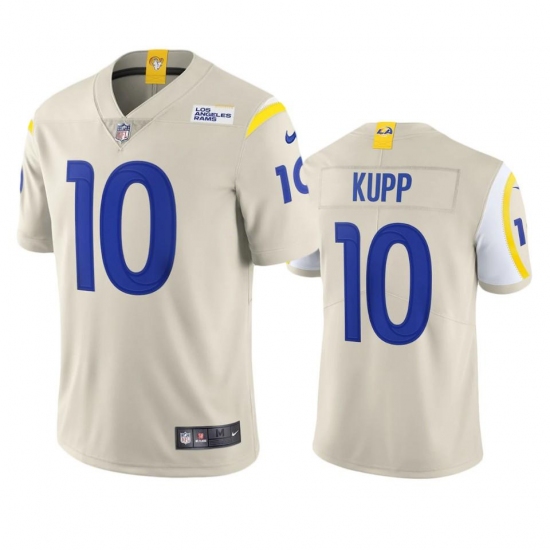 Men's Los Angeles Rams #10 Cooper Kupp Nike Vapor Limited NFL Jersey - Bone Men's Los Angeles Rams #10 Cooper Kupp Nike Vapor Limited NFL Jersey - Bone