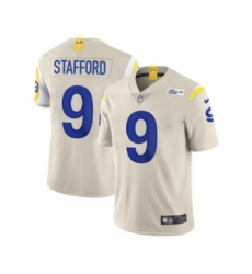 Men's Los Angeles Rams #9 Matthew Stafford Bone Stitched Football Limited Jersey