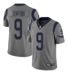Men's Los Angeles Rams #9 Matthew Stafford Gray Stitched NFL Limited Inverted Legend Jersey