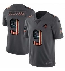 Men's Los Angeles Rams #9 Matthew Stafford Nike 2018 Salute To Service Retro USA Flag Limited NFL Jersey Men's Los Angeles Rams #9 Matthew Stafford Nike 2018 Salute To Service Retro USA Flag Limited NFL Jersey