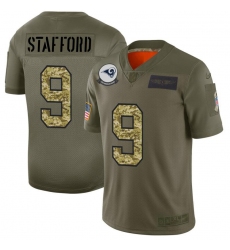 Men's Los Angeles Rams #9 Matthew Stafford Nike 2019 Olive Camo Salute To Service Limited NFL Jersey Men's Los Angeles Rams #9 Matthew Stafford Nike 2019 Olive Camo Salute To Service Limited NFL Jersey