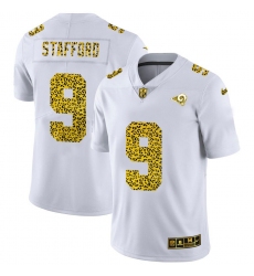Men's Los Angeles Rams #9 Matthew Stafford Nike Flocked Leopard Print Vapor Limited NFL Jersey White Men's Los Angeles Rams #9 Matthew Stafford Nike Flocked Leopard Print Vapor Limited NFL Jersey White